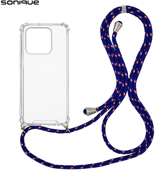 Θήκη Σιλικόνης με Κορδόνι Sonique Armor Clear Xiaomi Xiaomi 13 Pro Rainbow Μπλε - Sonique - Rainbow Μπλε - Xiaomi 13 Pro