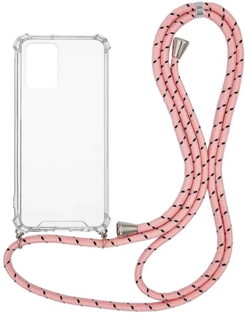 Θήκη Σιλικόνης με Κορδόνι Sonique Armor Clear Xiaomi Redmi 10 / Redmi 10 2022 Rainbow Ροζ - Sonique - Rainbow Ροζ - Redmi 10, Redmi 10 2022