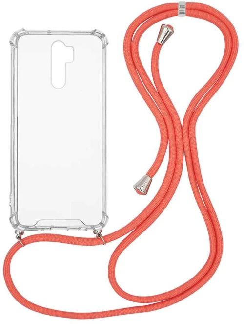 Θήκη Σιλικόνης με Κορδόνι Sonique Armor Clear Xiaomi Redmi 9 Κοραλλί - Sonique - Κοραλλί - Redmi 9