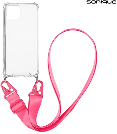 Θήκη Σιλικόνης με Strap Sonique Armor Clear Apple iPhone 11 Pro Φουξ - Sonique - Φουξ - iPhone 11 Pro