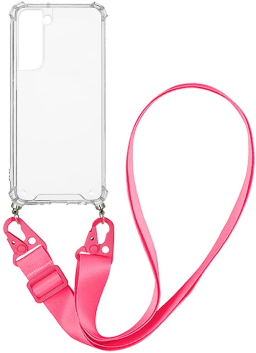 Θήκη Σιλικόνης με Strap Sonique Armor Clear Samsung Galaxy S21 FE Φουξ - Sonique - Φουξ - Galaxy S21 FE