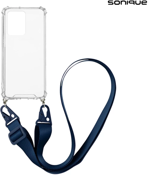 Θήκη Σιλικόνης με Strap Sonique Armor Clear Xiaomi Redmi Note 12 Pro 5G / Poco X5 Pro 5G Μπλε Σκούρο - Sonique - Μπλε Σκούρο - Poco X5 Pro 5G, Redmi Note 12 Pro 5G