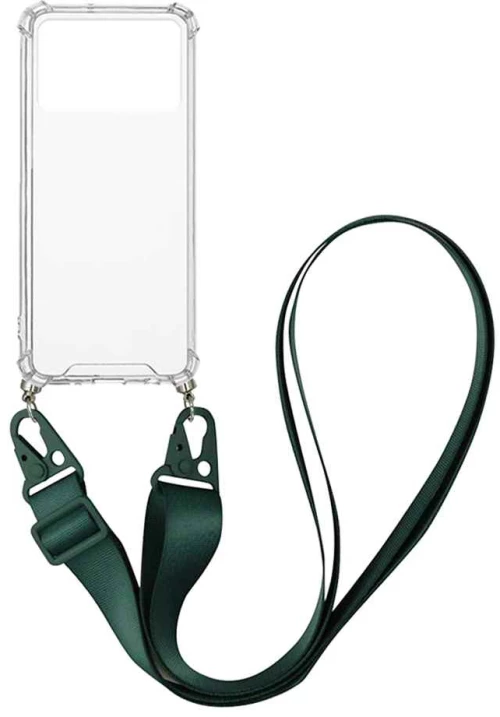 Θήκη Σιλικόνης με Strap Sonique Armor Clear Xiaomi Poco X4 Pro 5G Πράσινο Σκούρο - Sonique - Πράσινο Σκούρο - Poco X4 Pro 5G