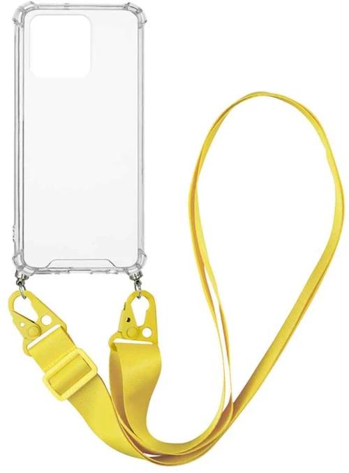 Θήκη Σιλικόνης με Strap Sonique Armor Clear Xiaomi Redmi 10C Κίτρινο - Sonique - Κίτρινο - Redmi 10C