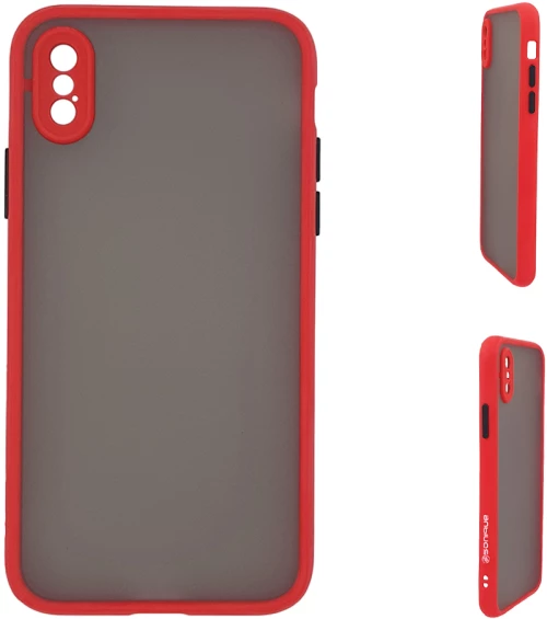 Θήκη Σιλικόνης Color Button Bumper Sonique Apple iPhone XS MAX Κόκκινο - Sonique - Κόκκινο - iPhone XS MAX