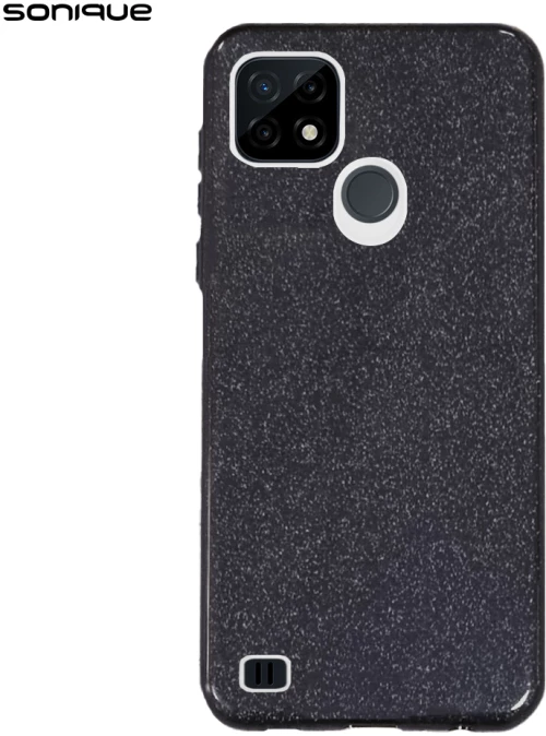 Θήκη Σιλικόνης Sonique Shiny Realme C21 Μαύρο - Sonique - Μαύρο - Realme C21
