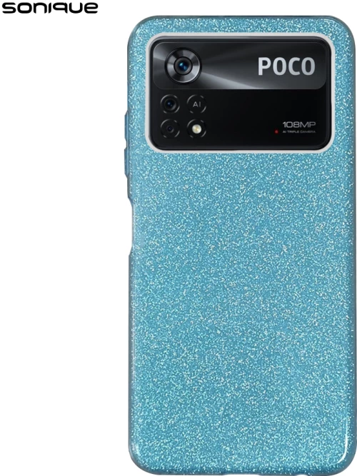 Θήκη Σιλικόνης Sonique Shiny Xiaomi Poco X4 Pro 5G Γαλάζιο - Sonique - Γαλάζιο - Poco X4 Pro 5G