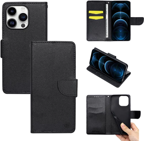 Θήκη Βιβλίο Sonique Trend Book Apple iPhone 14 Pro Μαύρο - Sonique - Μαύρο - iPhone 14 Pro