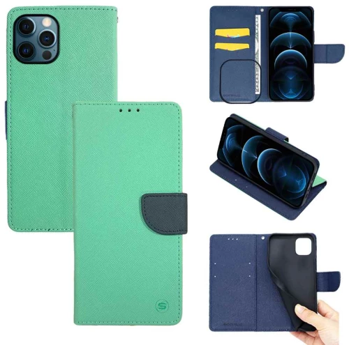 Θήκη Βιβλίο Sonique Trend Book Apple iPhone 12 / iPhone 12 Pro Βεραμάν / Σκούρο Μπλε - Sonique - Βεραμάν / Σκούρο Μπλε - iPhone 12, iPhone 12 Pro