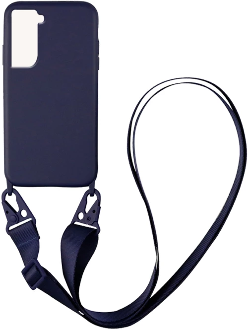 Θήκη CarryHang Liquid Silicone Strap Samsung Galaxy S22 Μπλε Σκούρο - My Colors - Μπλε Σκούρο - Galaxy S22