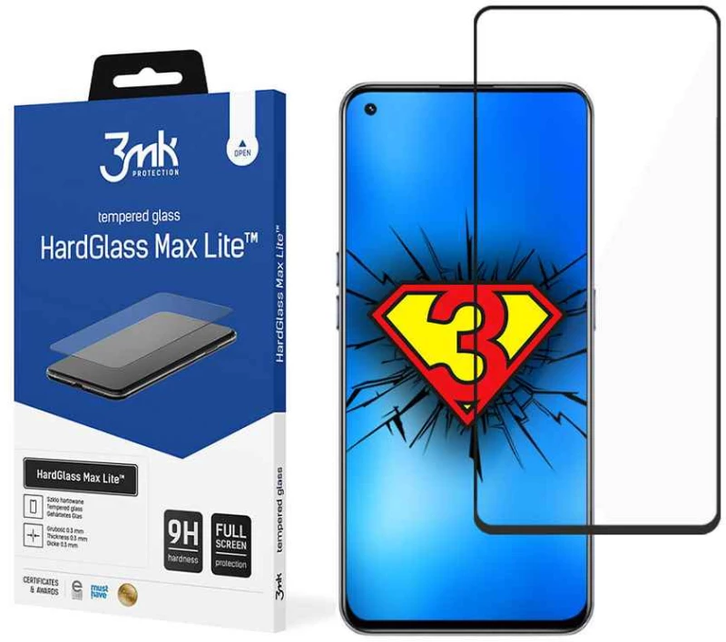 3MK HardGlass Max Lite Full Screen Samsung Galaxy A03s Μαύρο - 3MK - Μαύρο - Galaxy A03s