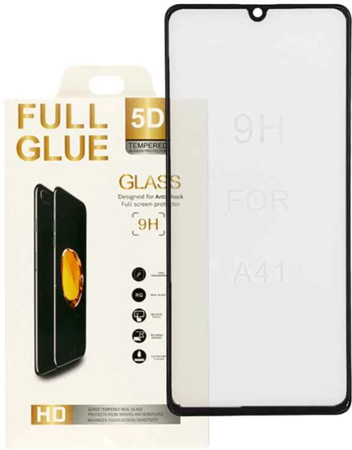 5D Full Glue 9H Glass Samsung H/Q Galaxy A41 Μαύρο - OEM - Μαύρο - Galaxy A41