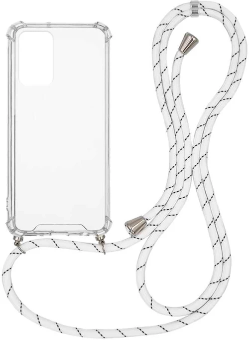 Θήκη Σιλικόνης με Κορδόνι Sonique Armor Clear Xiaomi Redmi Note 10 Pro Rainbow Λευκό - Sonique - Rainbow Λευκό - Redmi Note 10 Pro