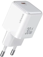 Usams - Wall Charger X-ron Series (US-CC186) - Single Port Fast Charging, USB-C PD30W, 3A - White