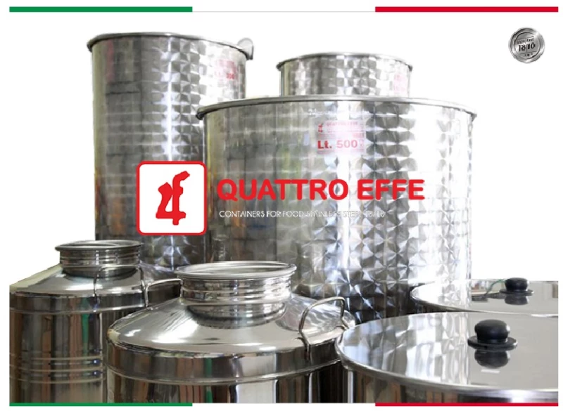 Ανοξείδωτο Δοχείο QUATTRO EFFE Μελιού 400kg (Xωρίς Κάν.Μελιού)