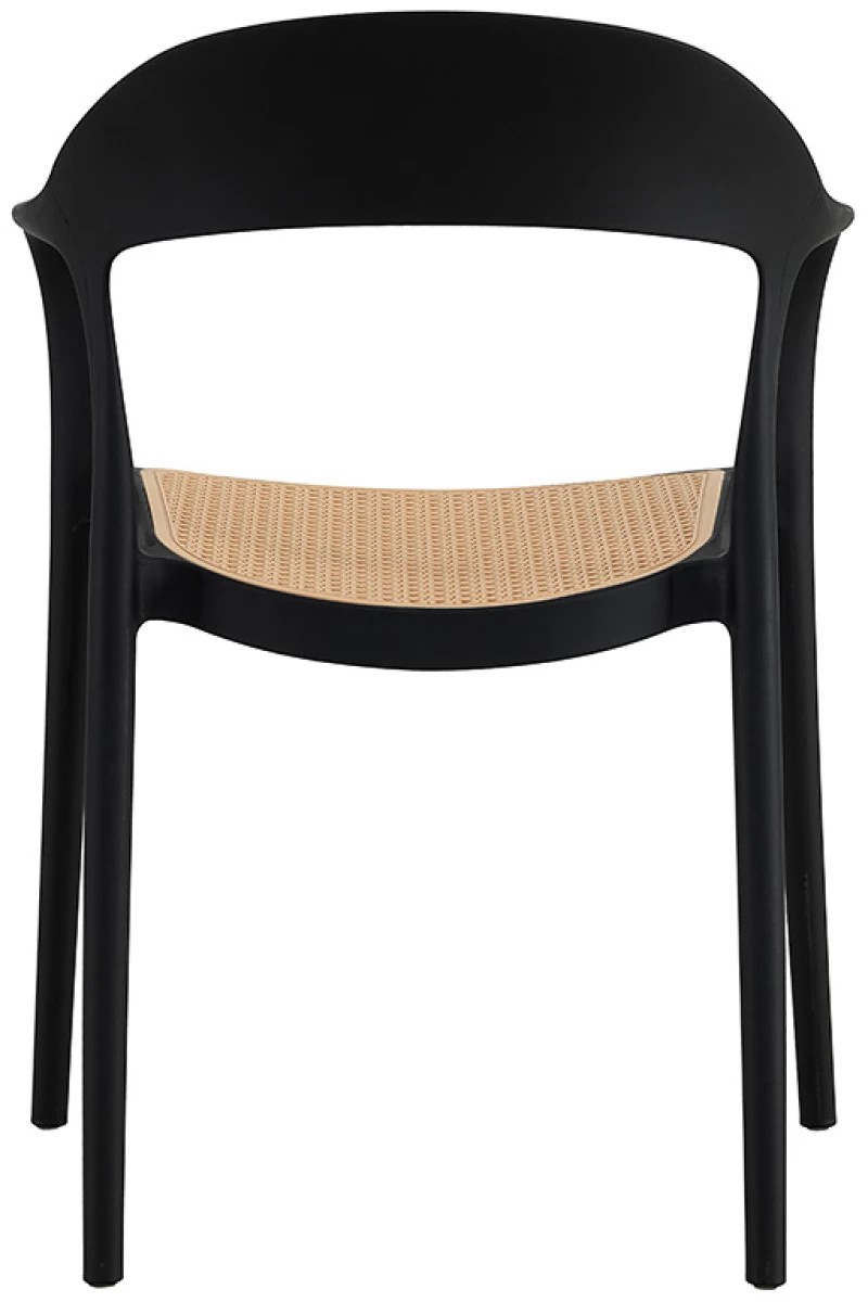 Πολυθρόνα Ember pakoworld με UV protection PP μπεζ-μαύρο 52.5x56.5x81εκ.