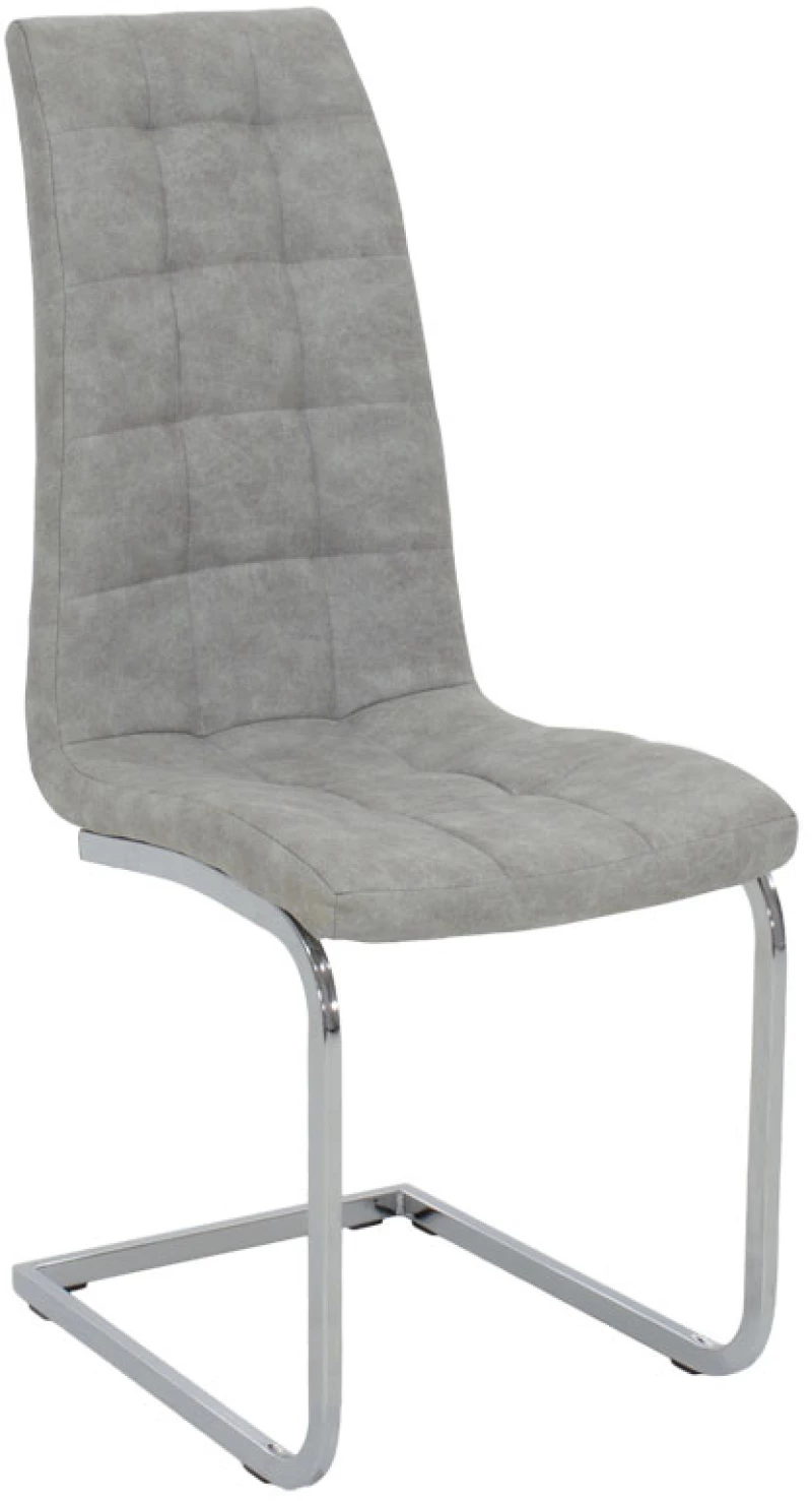 Καρέκλα Darrell pakoworld pu αντικέ γκρι-βάση χρωμίου 42x49x106εκ