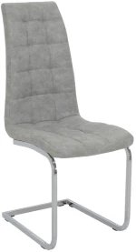 Καρέκλα Darrell pakoworld pu αντικέ γκρι-βάση χρωμίου 42x49x106εκ