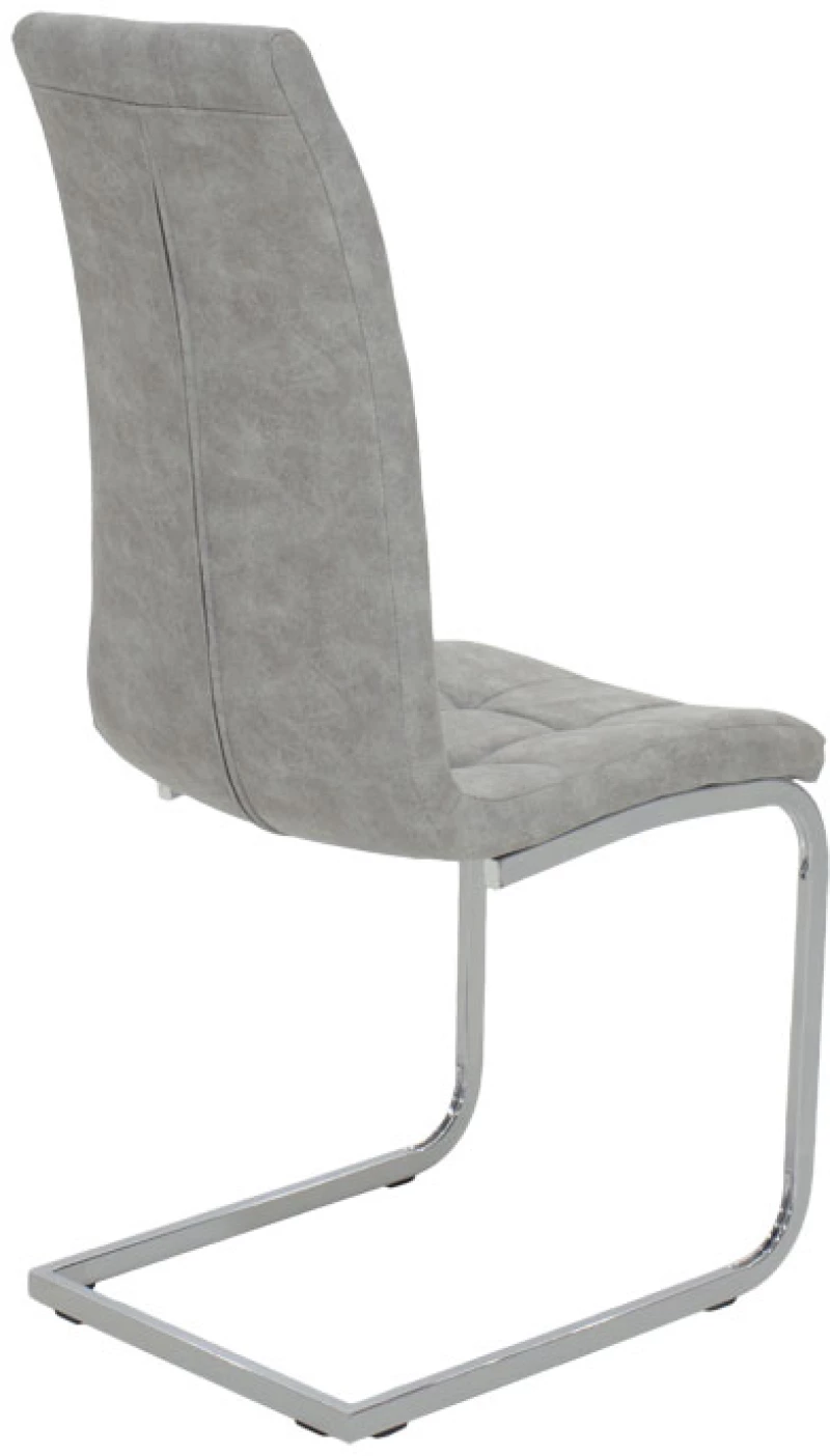 Καρέκλα Darrell pakoworld pu αντικέ γκρι-βάση χρωμίου 42x49x106εκ