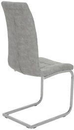Καρέκλα Darrell pakoworld pu αντικέ γκρι-βάση χρωμίου 42x49x106εκ