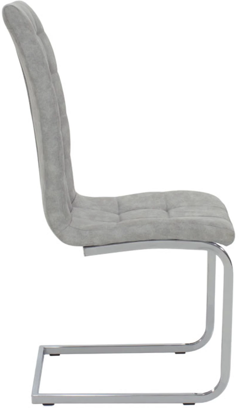Καρέκλα Darrell pakoworld pu αντικέ γκρι-βάση χρωμίου 42x49x106εκ