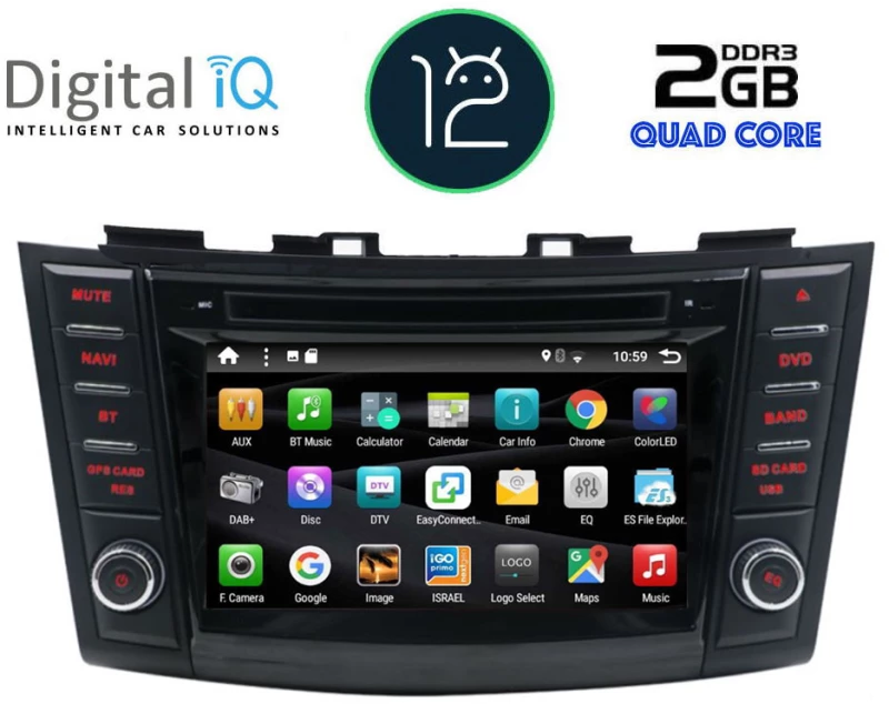 Digital IQ BX 269_GPS (7" DVD) Οθόνη αυτοκινήτου OEM Suzuki Swift 2011-2016