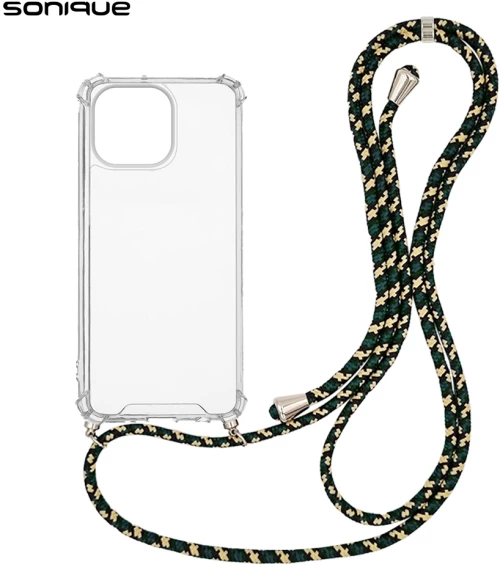 Θήκη Σιλικόνης με Κορδόνι Sonique Armor Clear Apple iPhone 14 Pro Max Rainbow Πράσινο - Sonique - Rainbow Πράσινο - iPhone 14 Pro Max