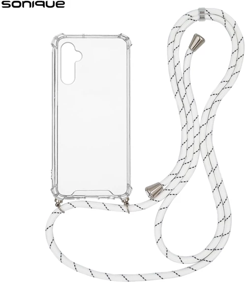 Θήκη Σιλικόνης με Κορδόνι Sonique Armor Clear Samsung Galaxy A14 4G / Galaxy A14 5G Rainbow Λευκό - Sonique - Rainbow Λευκό - Galaxy A14 4G, Galaxy A14 5G