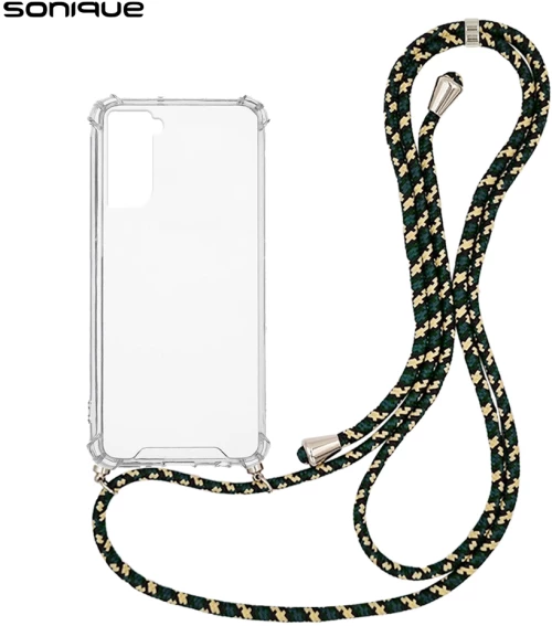 Θήκη Σιλικόνης με Κορδόνι Sonique Armor Clear Samsung Galaxy S21 Rainbow Πράσινο - Sonique - Rainbow Πράσινο - Galaxy S21