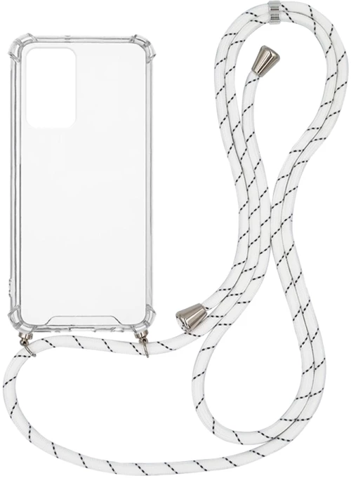 Θήκη Σιλικόνης με Κορδόνι Sonique Armor Clear Xiaomi Redmi Note 11 4G / Redmi Note 11S Rainbow Λευκό - Sonique - Rainbow Λευκό - Redmi Note 11 4G, Redmi note 11S