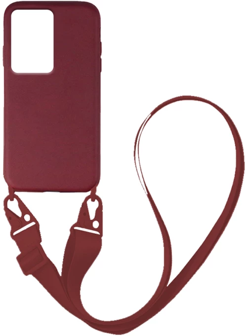 Θήκη CarryHang Liquid Silicone Strap Xiaomi Redmi Note 12 Pro Plus Μπορντώ - My Colors - Μπορντώ - Redmi Note 12 Pro Plus