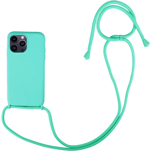 Θήκη Σιλικόνης με Κορδόνι CarryHang Apple iPhone 14 Pro Max Γαλάζιο - My Colors - Γαλάζιο - iPhone 14 Pro Max