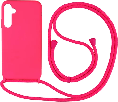 Θήκη Σιλικόνης με Κορδόνι CarryHang Samsung Galaxy A54 5G Φουξ - My Colors - Φουξ - Galaxy A54 5G