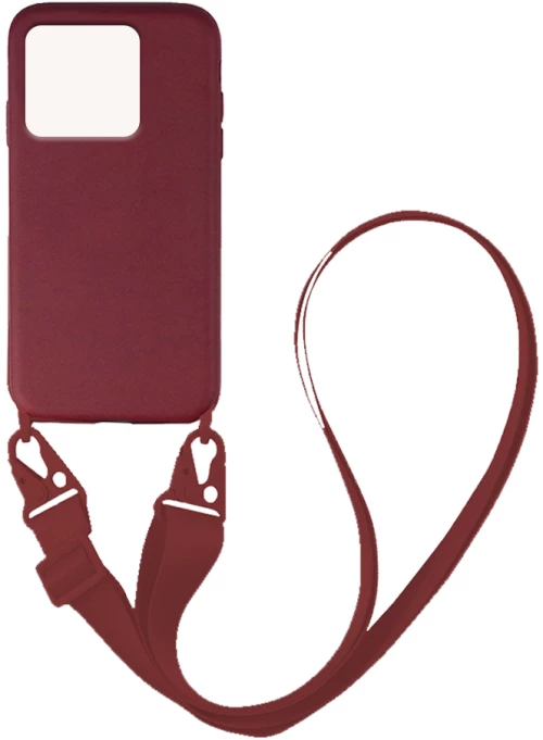 Θήκη CarryHang Liquid Silicone Strap Xiaomi Redmi 10A Μπορντώ - My Colors - Μπορντώ - Redmi 10A