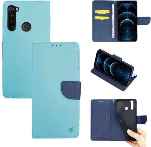 Θήκη Βιβλίο Sonique Trend Book Xiaomi Redmi Note 8 / Redmi Note 8 2021 Σιέλ / Σκούρο Μπλε - Sonique - Σιέλ / Σκούρο Μπλε - Redmi Note 8, Redmi Note 8 2021