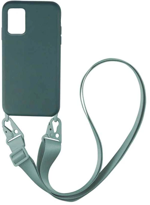 Θήκη CarryHang Liquid Silicone Strap Samsung Galaxy A71 Πράσινο Σκούρο - My Colors - Πράσινο Σκούρο - Galaxy A71