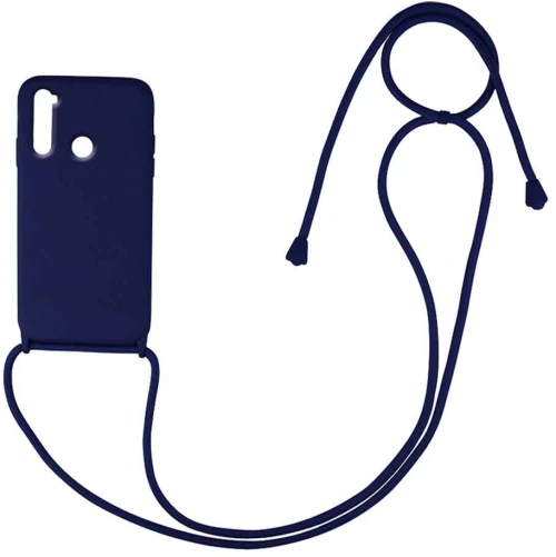 Θήκη Σιλικόνης με Κορδόνι CarryHang Xiaomi Redmi Note 8T Μπλε Σκούρο - My Colors - Μπλε Σκούρο - Redmi Note 8T