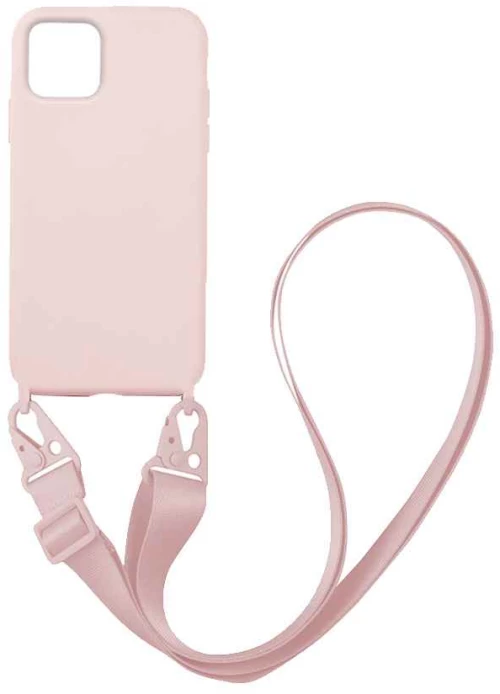 Θήκη CarryHang Liquid Silicone Strap Apple iPhone 11 Pro Max Ροζ - My Colors - Ροζ - iPhone 11 Pro Max