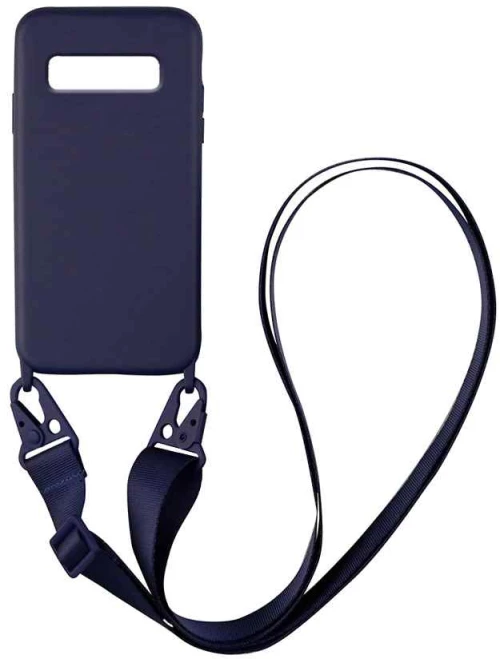 Θήκη CarryHang Liquid Silicone Strap Samsung Galaxy S10 Μπλε Σκούρο - My Colors - Μπλε Σκούρο - Galaxy S10