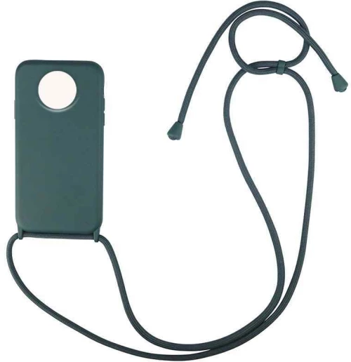 Θήκη Σιλικόνης με Κορδόνι CarryHang Xiaomi Redmi Note 9T Πράσινο Σκούρο - My Colors - Πράσινο Σκούρο - Redmi Note 9T