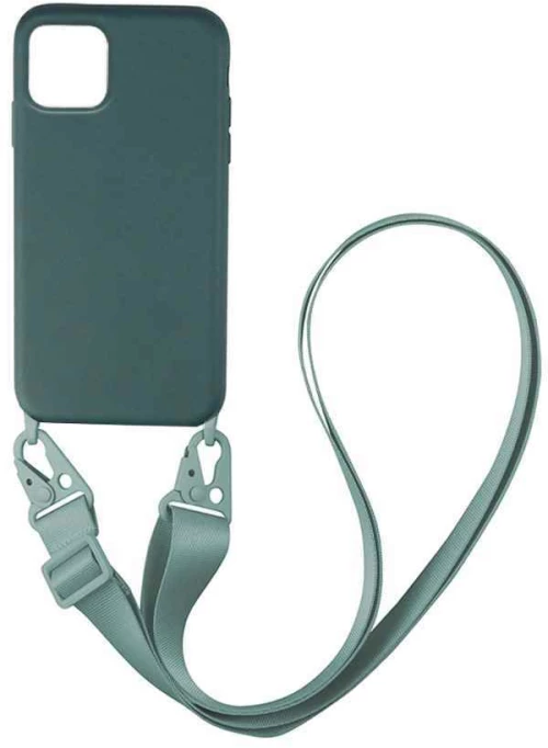 Θήκη CarryHang Liquid Silicone Strap Apple iPhone 11 Pro Πράσινο Σκούρο - My Colors - Πράσινο Σκούρο - iPhone 11 Pro