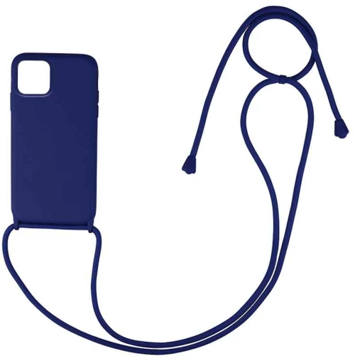 Θήκη Σιλικόνης με Κορδόνι CarryHang Apple iPhone 11 Μπλε Σκούρο - My Colors - Μπλε Σκούρο - iPhone 11