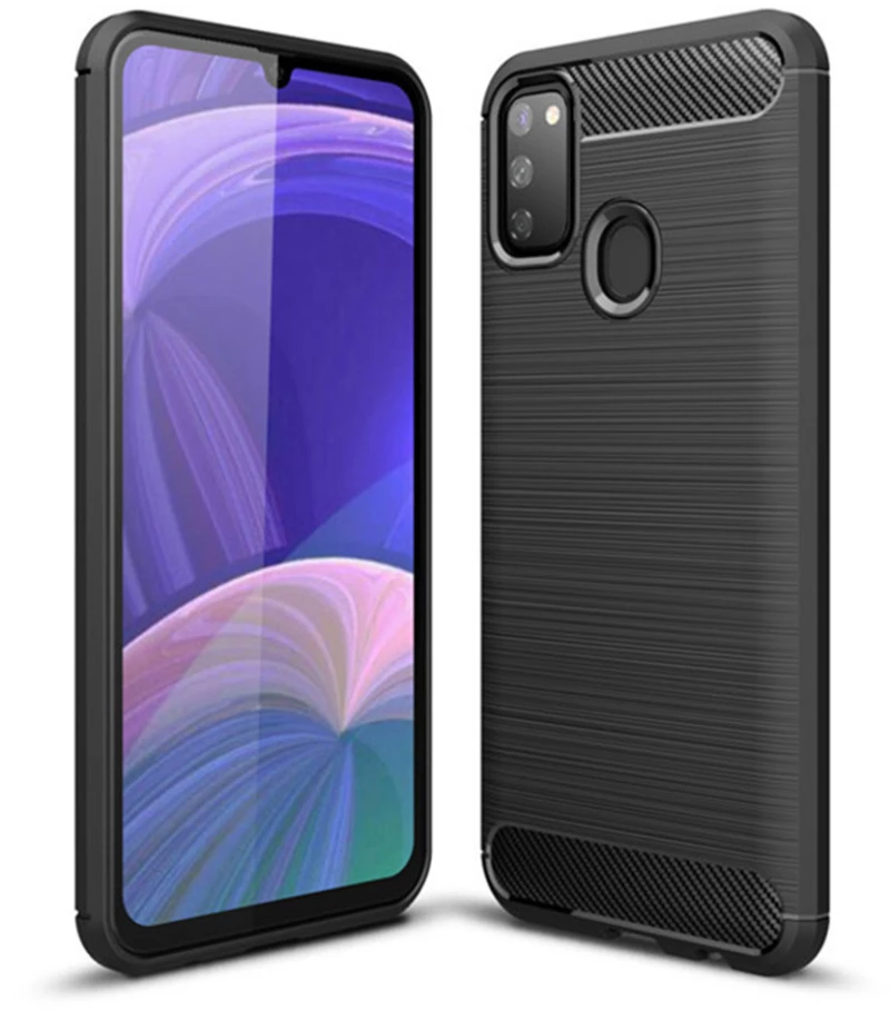 Techsuit - Carbon Silicone - Samsung Galaxy M21 / M30S - Black