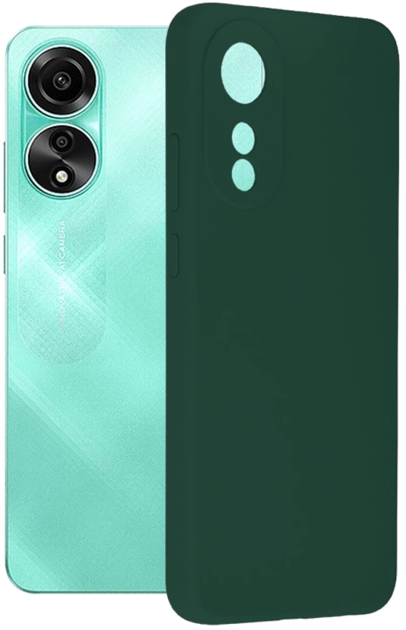 Techsuit - Soft Edge Silicone - Oppo A78 4G - Dark Green