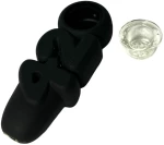 420 Silicone Pipe 10cm Μαυρο