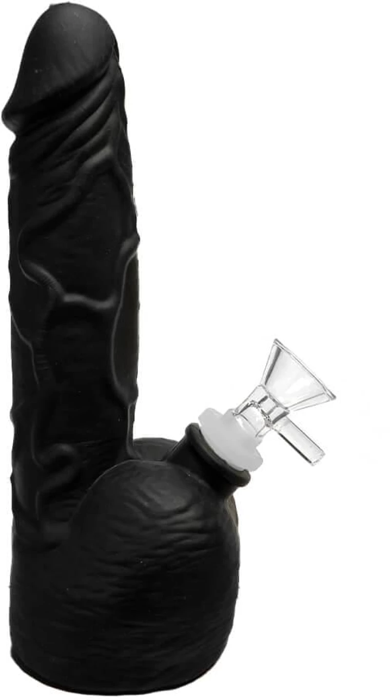Black Penis Silicone Bong 20cm