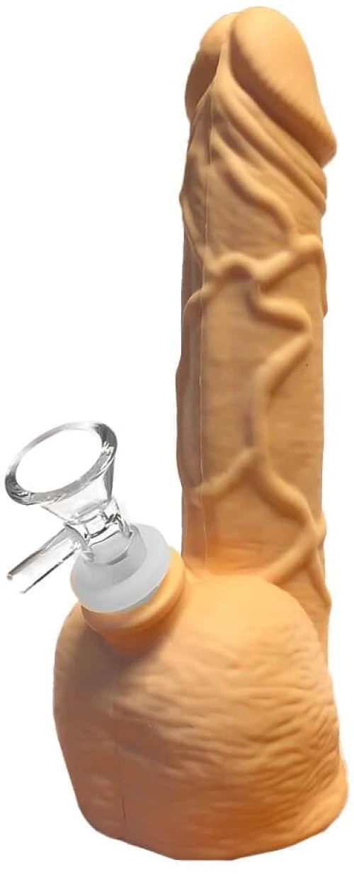 White Penis Silicone Bong 20cm