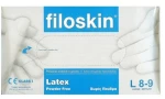 FILOSKIN γάντια λατεξ χωρίς πούδρα λευκά large 100τμχ
