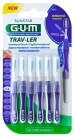 GUM trav-ler (1512) μεσοδόντιο βουρτσάκι 1,2mm, 6τμχ