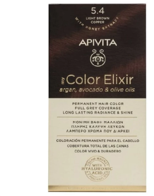 APIVITA color elixir 5.4καστανο ανοιχτο χαλκινο
